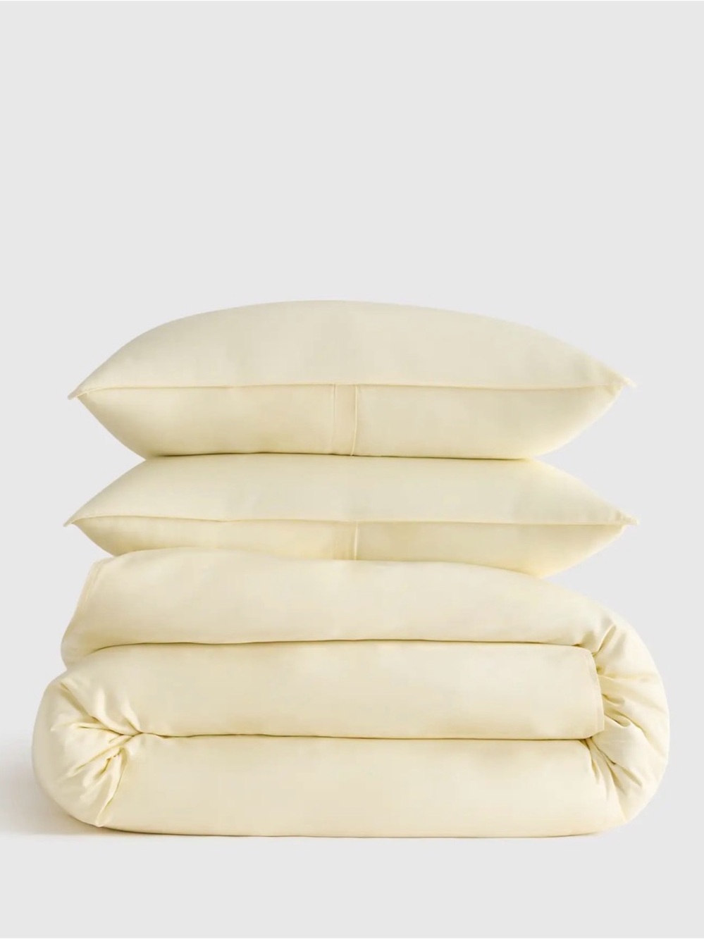 Quince NWOT Bamboo Duvet Cover Ivory King with Shams